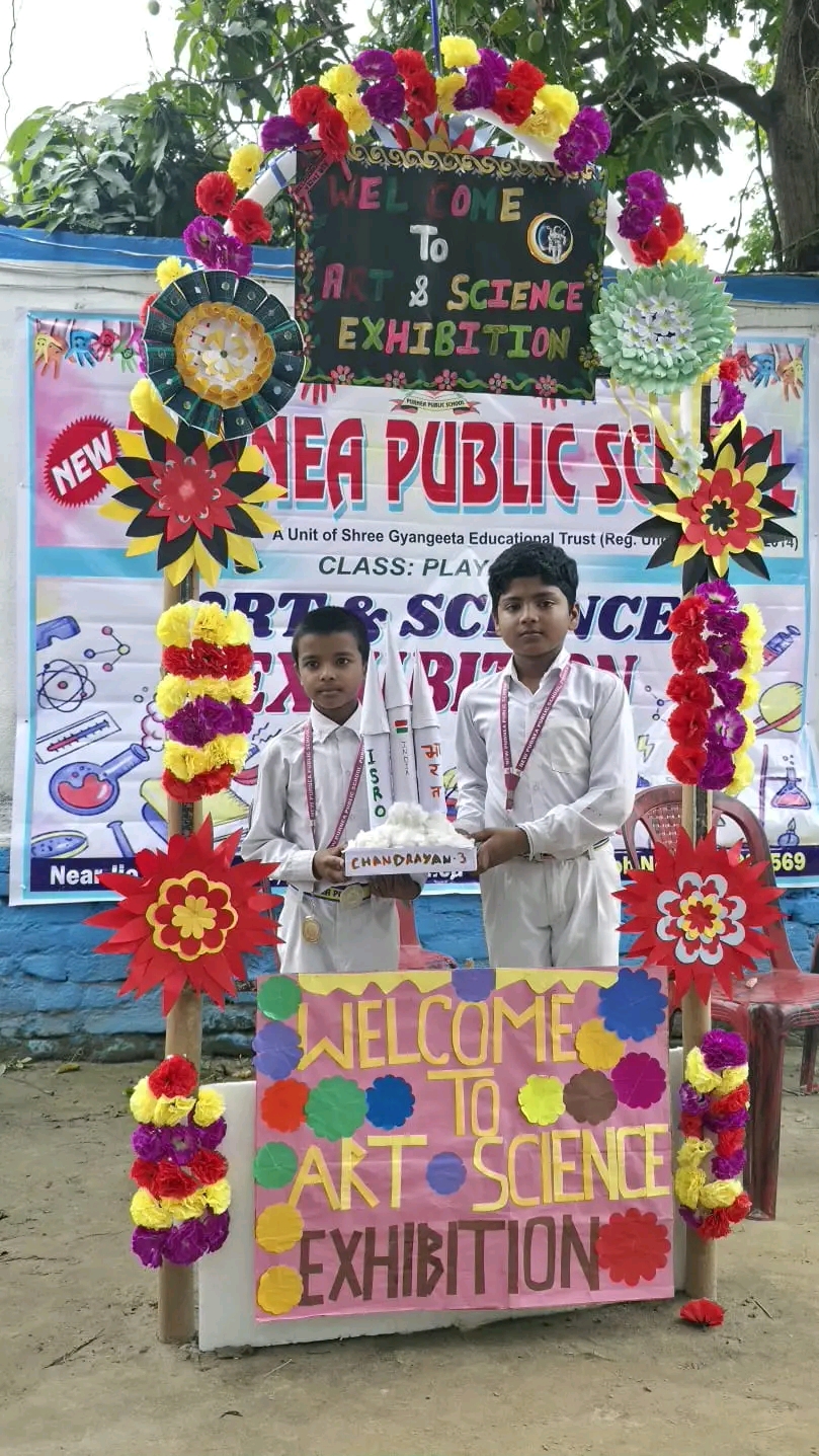 Students at the Art & Science Exhibition