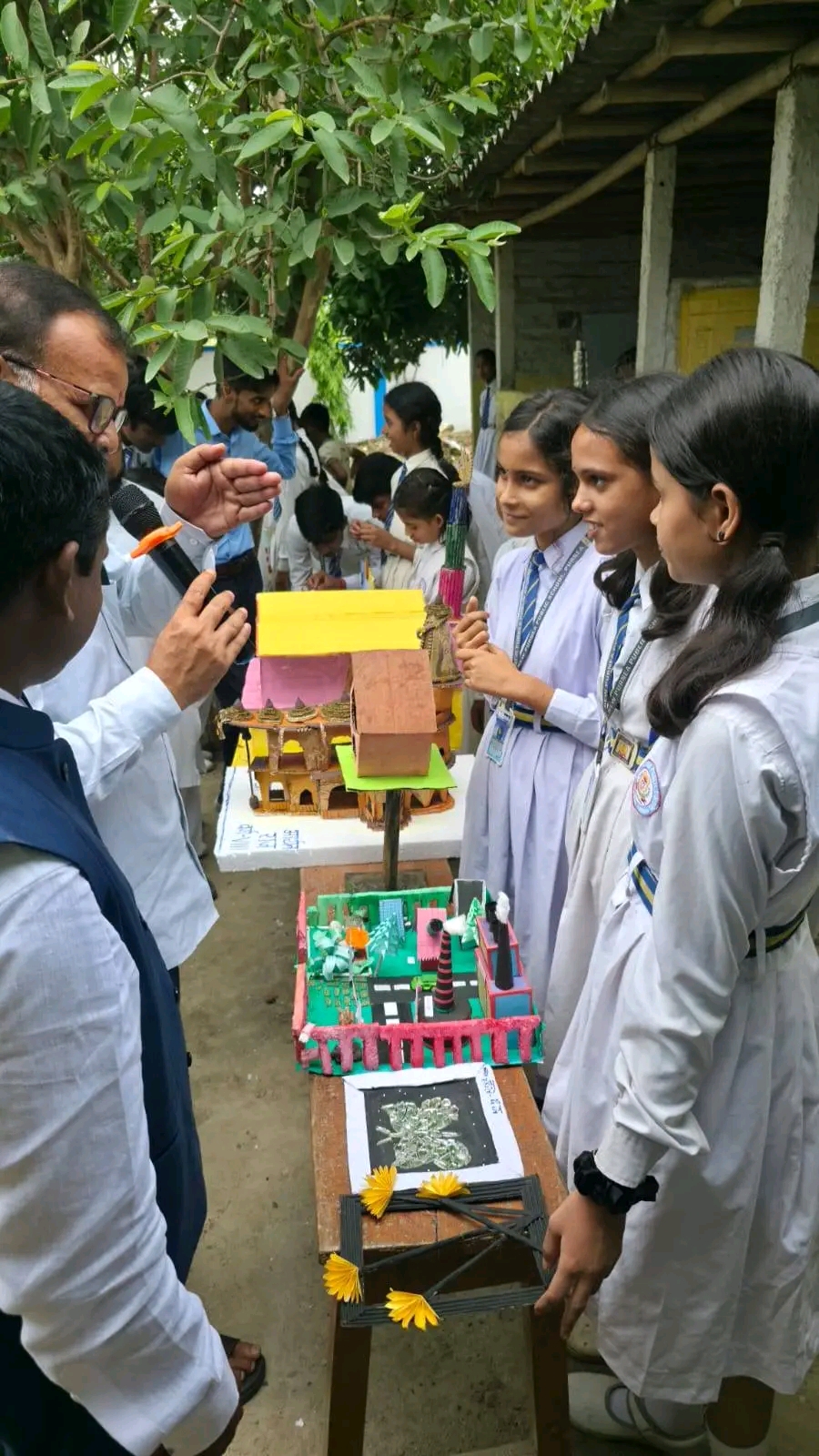 Students presenting science models